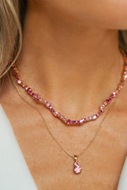 Leah Necklace - Rose combo