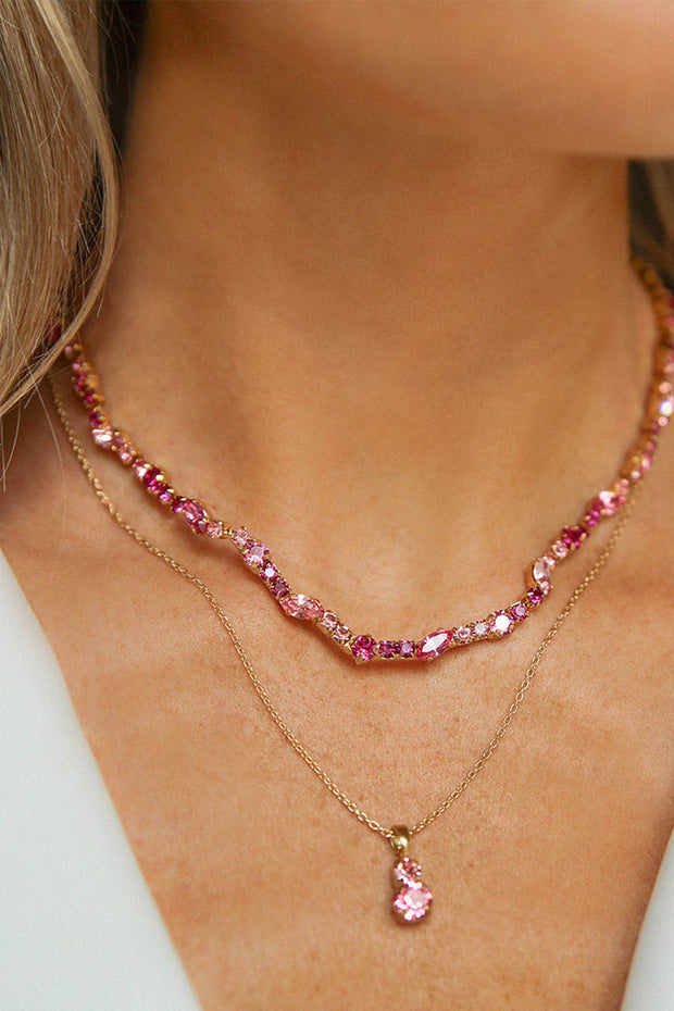 Leah Necklace - Rose combo