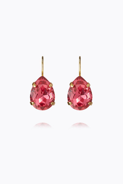 Mini Drop Clasp Earrings - Mulberry Red