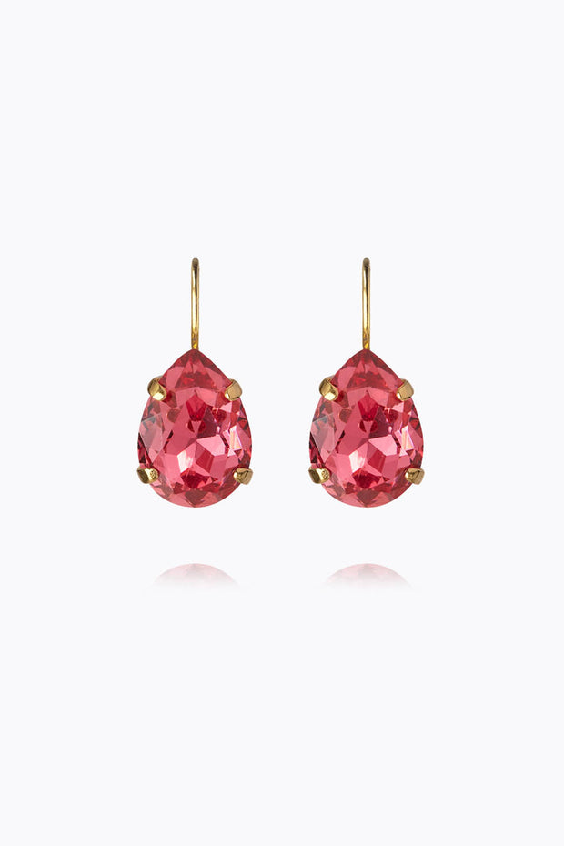 Mini Drop Clasp Earrings - Mulberry Red