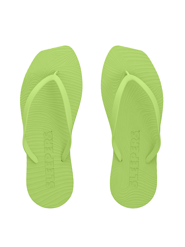Tapered Lime Green Flip Flop