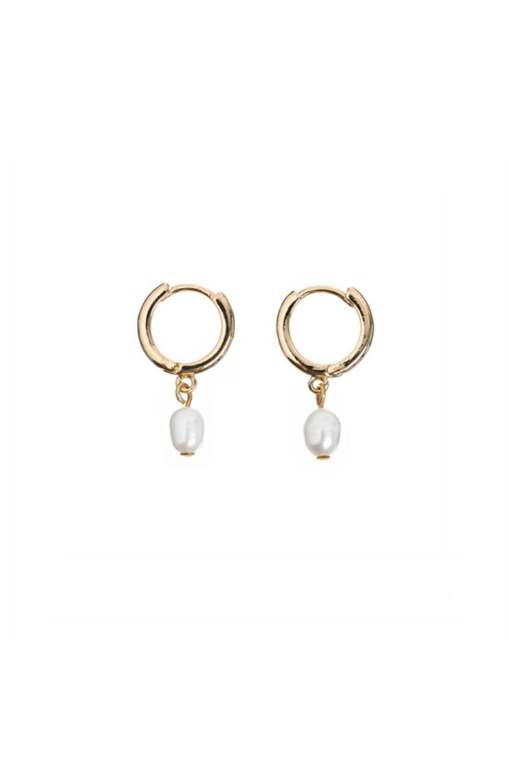 Pearl Small Hoop Earrings