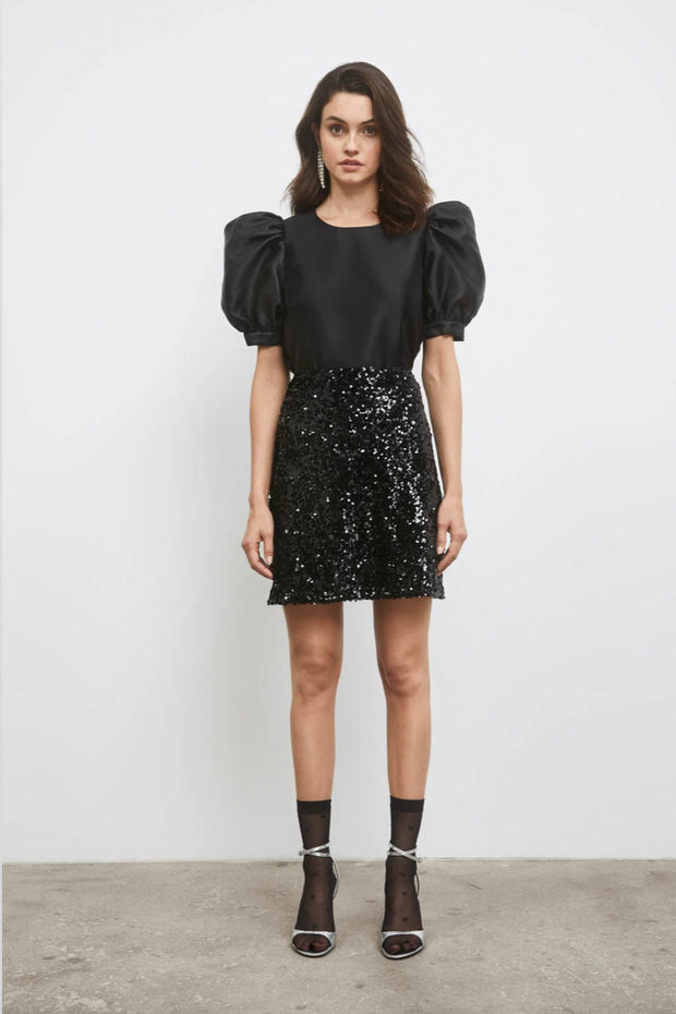 Jackson Sequin Skirt - Black