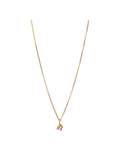 Cherry Necklace - Light Pink