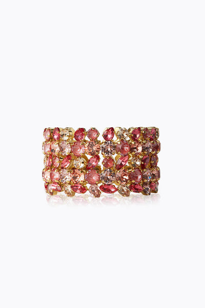 Multi Cuff Bracelet - Mulberry Red Combo