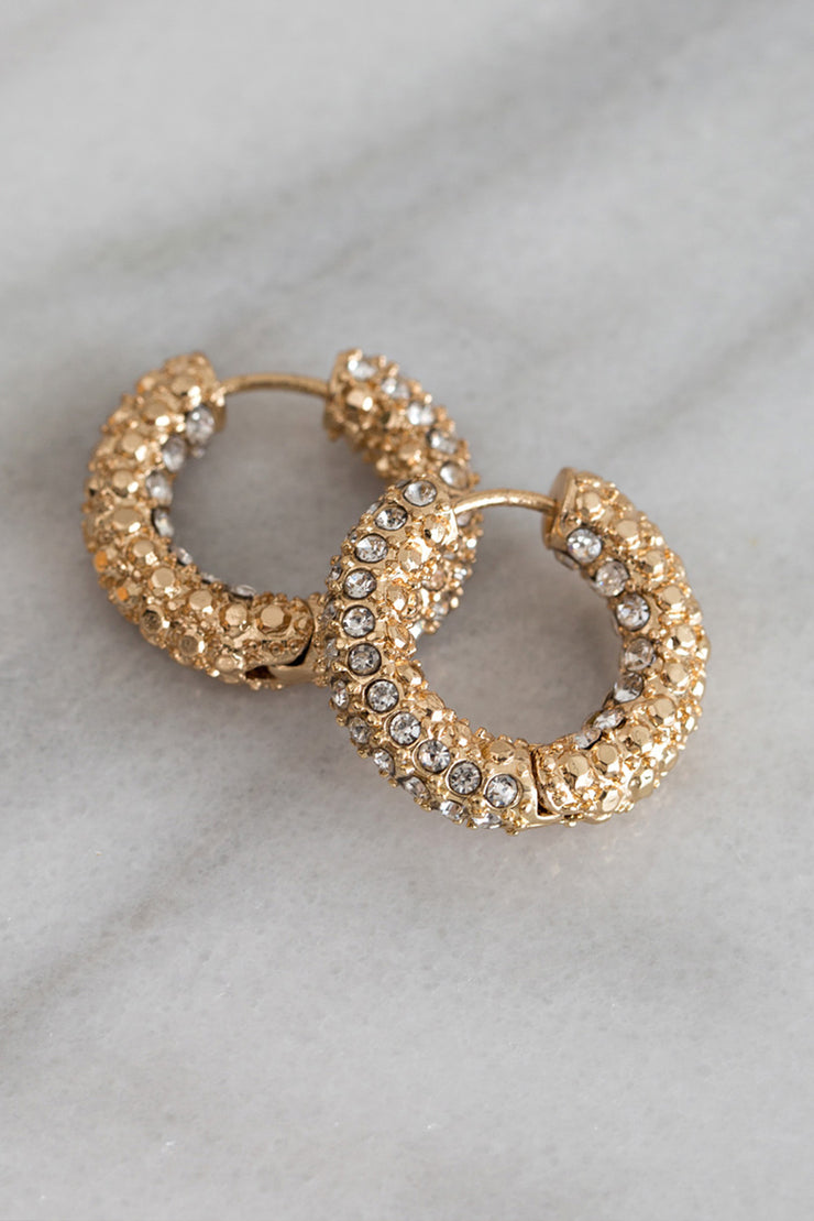 Chunky Crystal Hoops