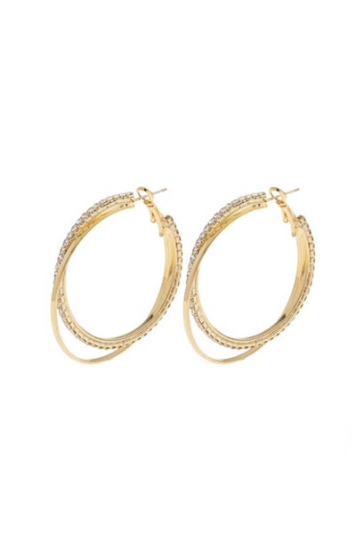 Selina - Layered Crystal Hoops