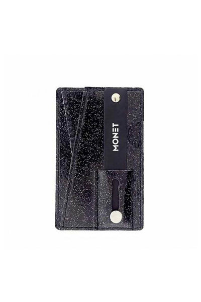 Phone Grip - Wallet - Black Glitter