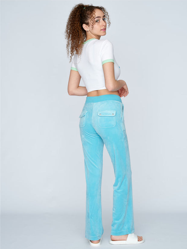 Del Ray Classic Velour Pant Pocket Design - Petite Four