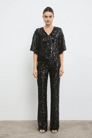 Tony Sequin Top - Black