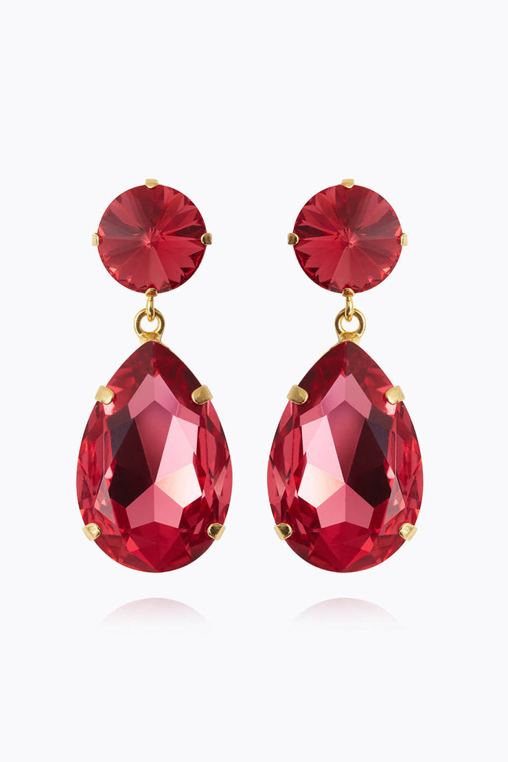 Perfect Drop Earrings - Mulberry Red