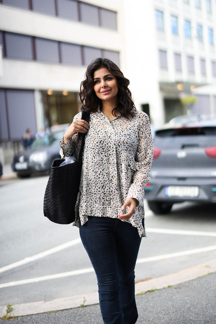 Printed Light Georgette Oversize Shirt