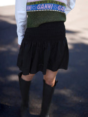 Crinkled Georgette Smock Mini Skirt
