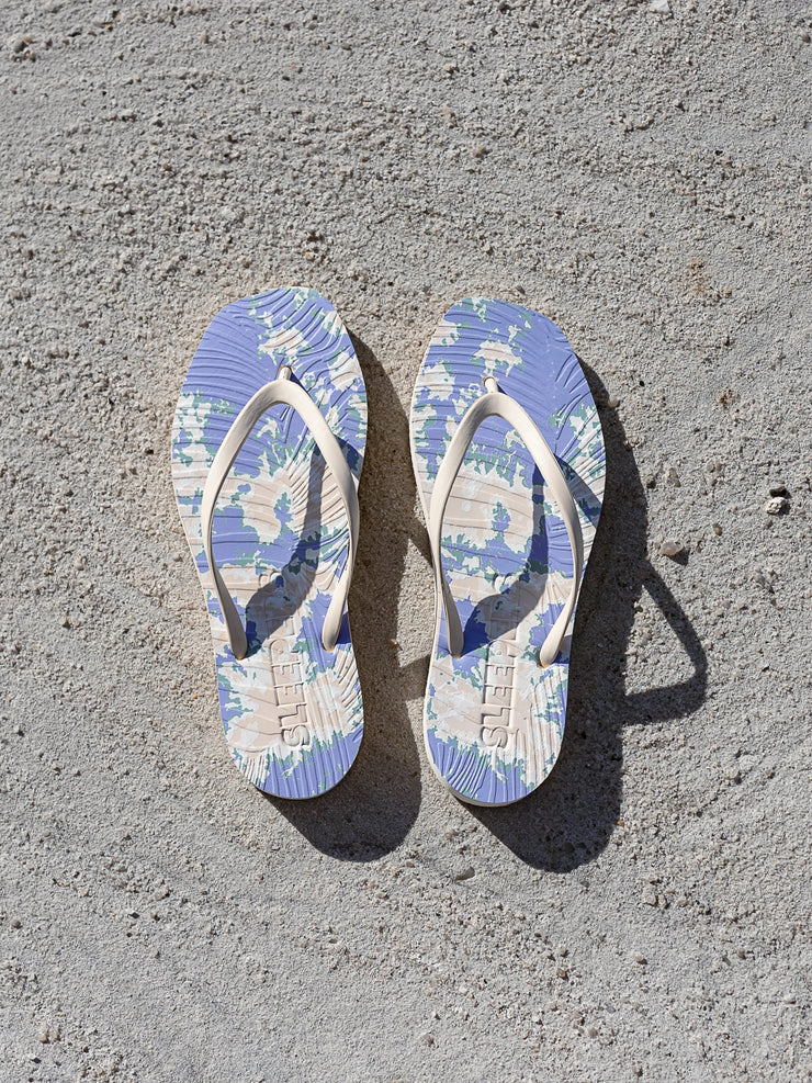 Tapered Blue Tie Dye Flip Flop