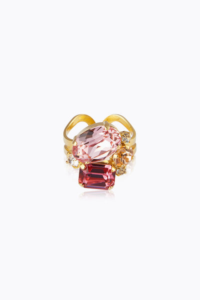 Mini Carolina Ring Gold - Pink Combo