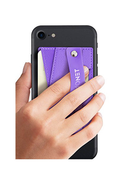 Phone Grip Wallet - Solid Purple