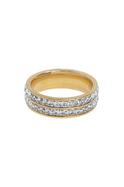 Angelica - Double Lined Crystal Pave Ring
