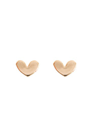 Petite Heart Stud Earring - Gold