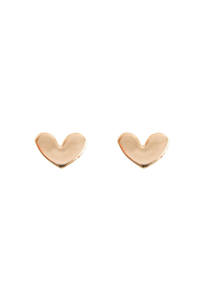 Petite Heart Stud Earring - Gold