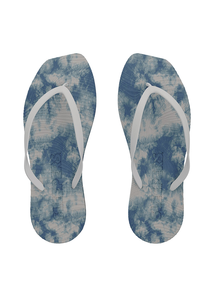 Tapered Blue Tie Dye Flip Flop