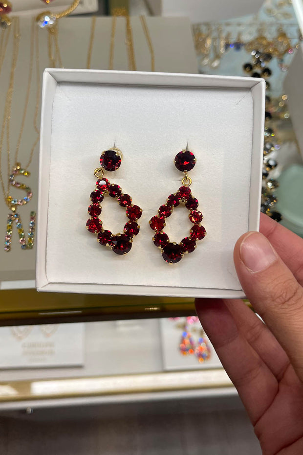 Mini Delia Earring - Red Combo