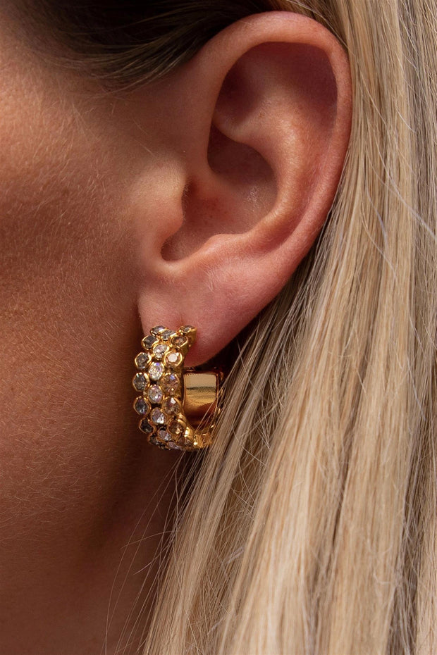 Siri Grande Loop Earrings - Golden Combo