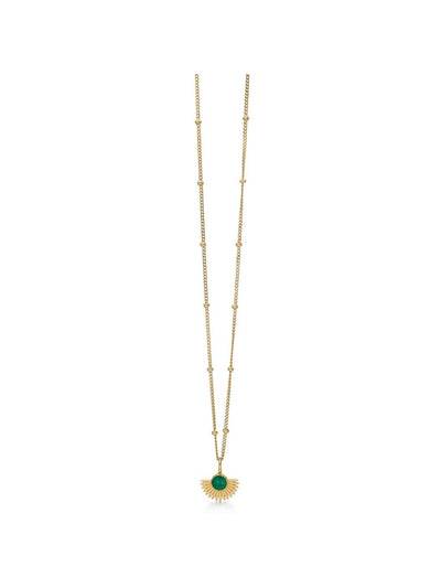 Soleil Necklace - Petrol Green