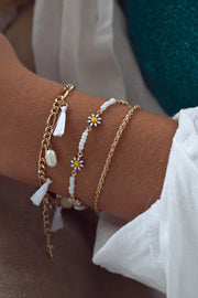 Astrid - Flower Daisy Enamel Bracelet