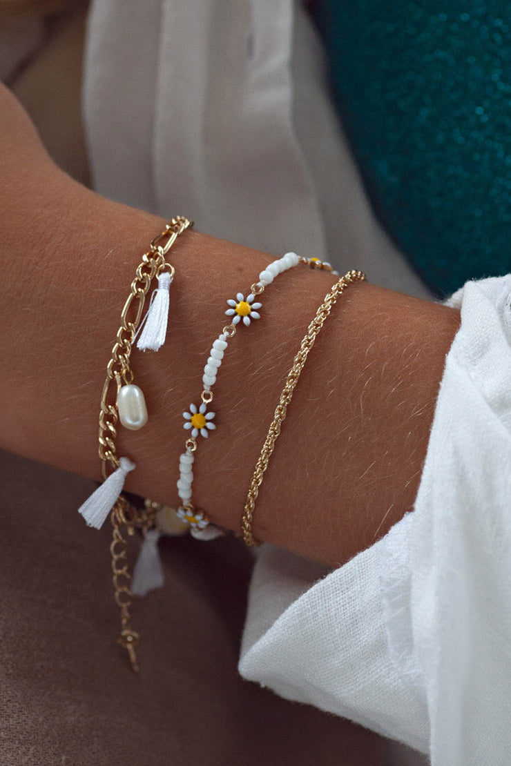 Astrid - Flower Daisy Enamel Bracelet