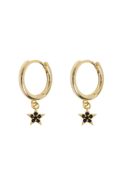 Elvira - Crystal Star Hoop Earring