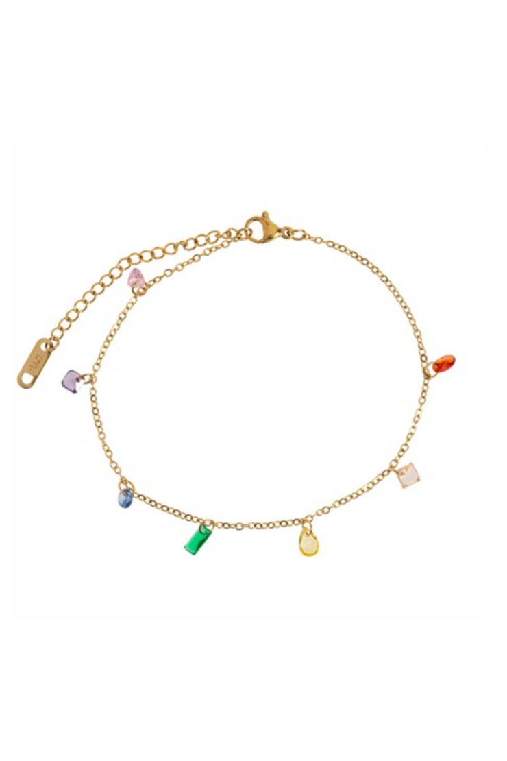 Sky Multicolored Chain Anklet
