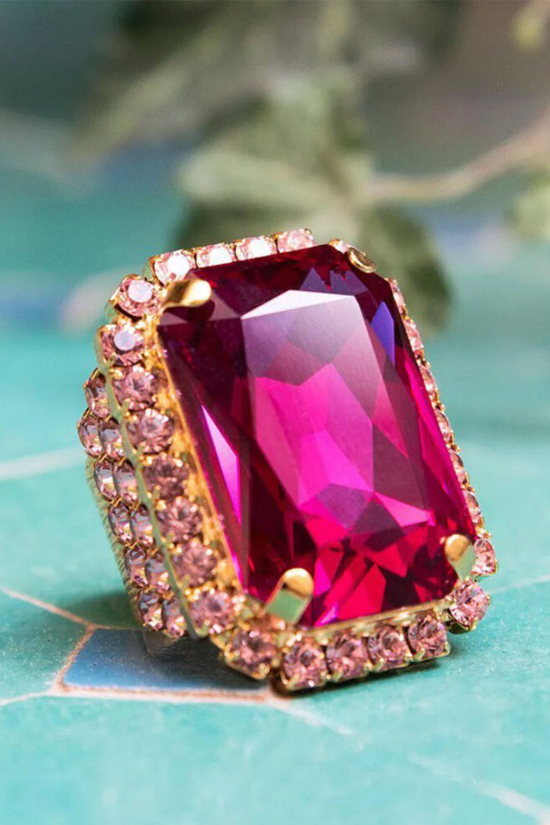 Alexa Ring - Fuschia/ Light Rose