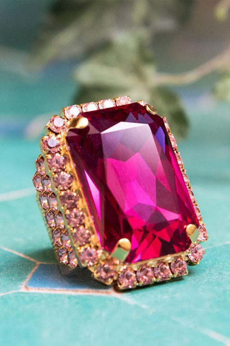 Alexa Ring - Fuschia/ Light Rose