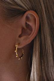 Gabriella - Soft Stud Hoop Earring