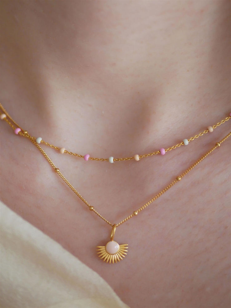 Necklace Soleil - Pale Peach