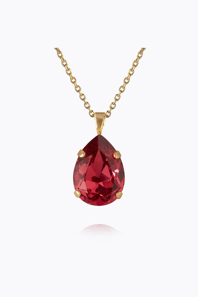 Mini Drop Necklace - Mulberry Red