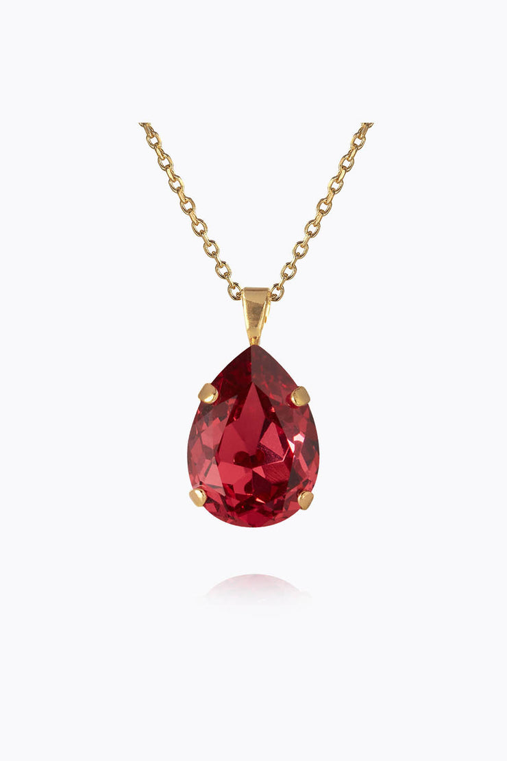 Mini Drop Necklace - Mulberry Red