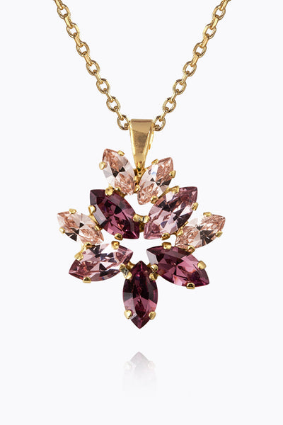 Melia Necklace Gold - Violet Combo