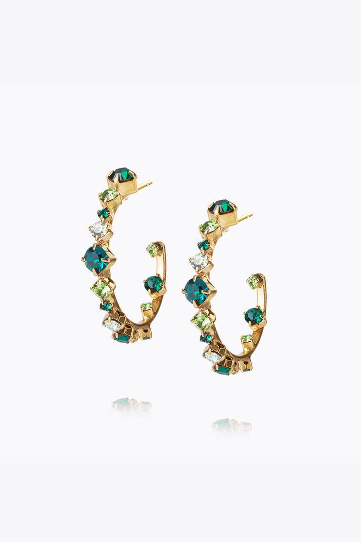 Mini Antonia Earrings - Green Combo