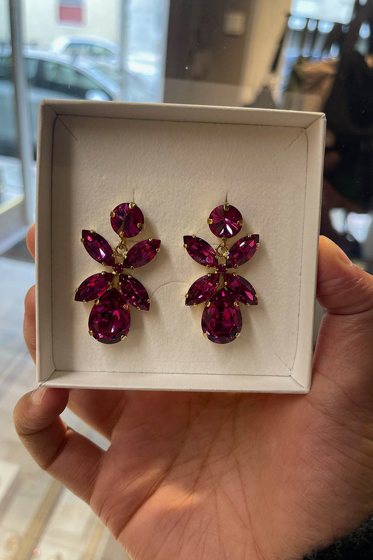 Dione Earrings - Fuchsia