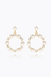 Eternity Pearl Earrings - Pearl/Crystal