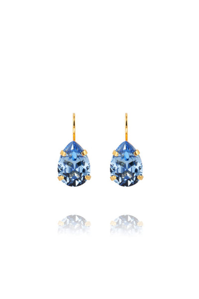 Mini Drop Clasp Earrings - Light Sapphire
