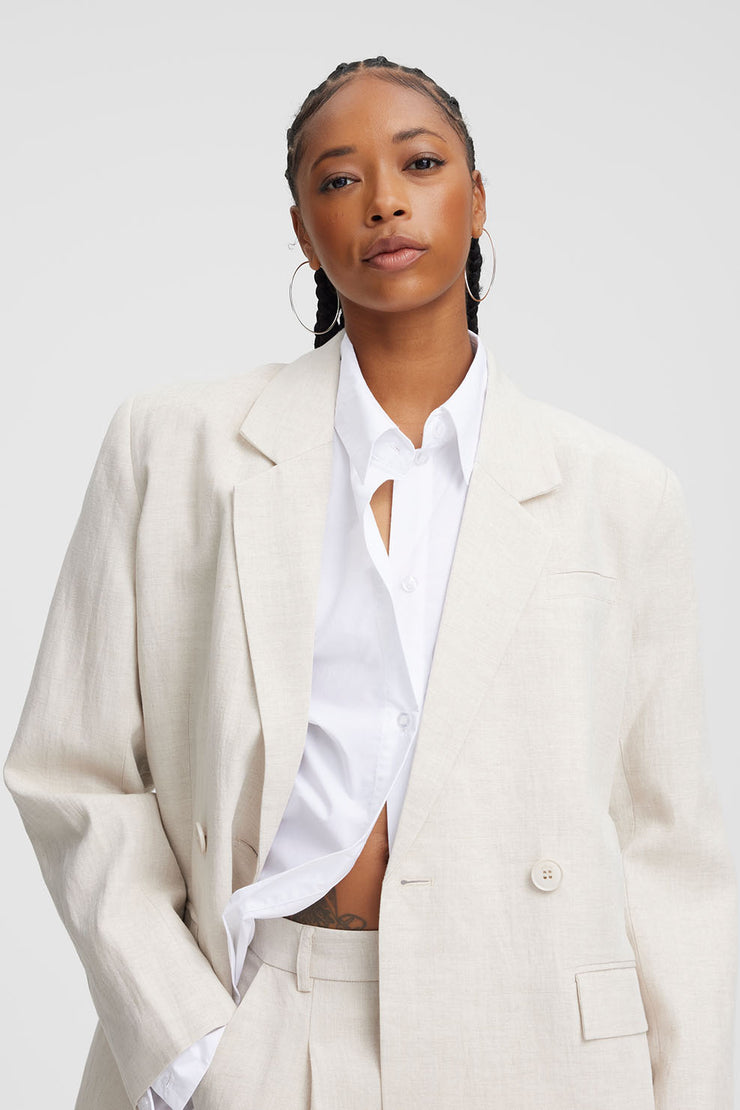 LizaGZ linen Blazer - Tammy Light Sand