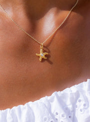 Mini Sea Star Necklace - Crystal