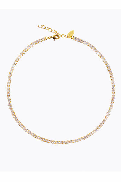Zara Necklace Gold - Crystal