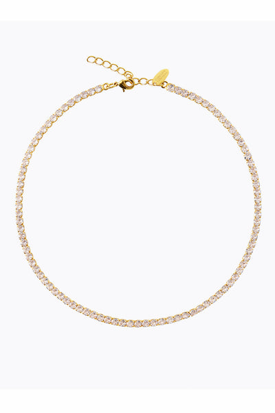 Zara Necklace Gold - Crystal
