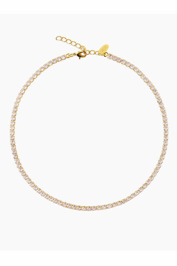 Zara Necklace Gold - Crystal