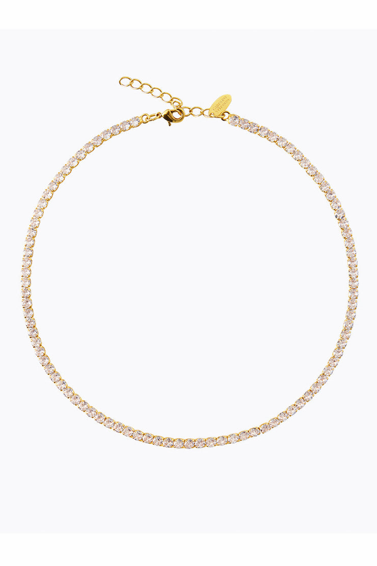 Zara Necklace Gold - Crystal