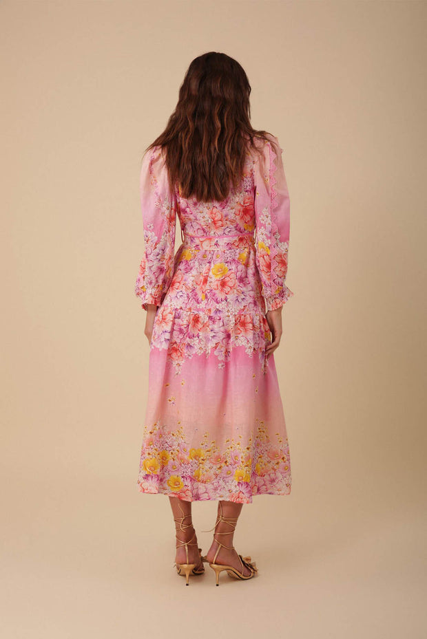 Valerie Linen Dress - Pink