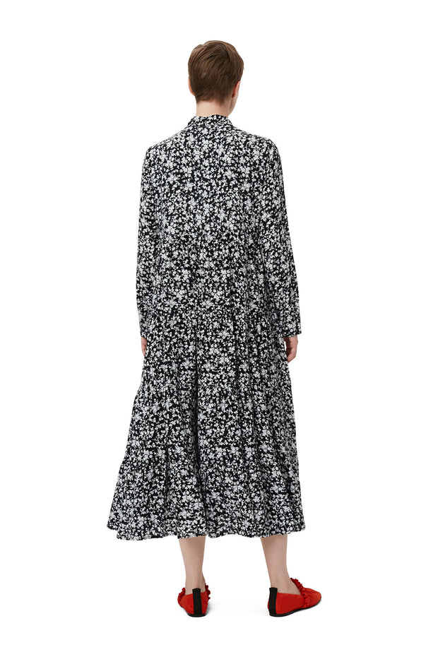 Printed Crepe Layer Dress